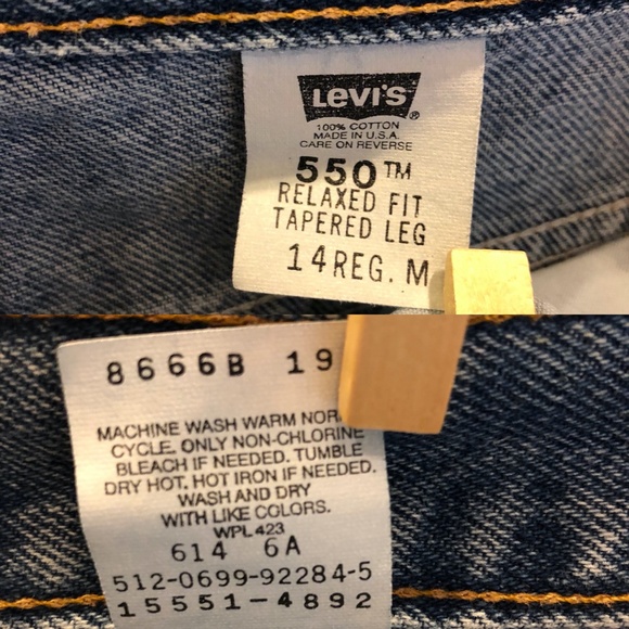 VTG Levi's 550 Relaxed Fit Tapered Leg 14 - Picture 8 of 8